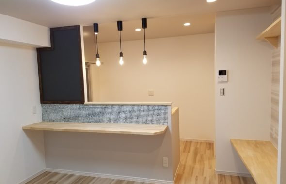 団地リノベーションの事例(キッチン)