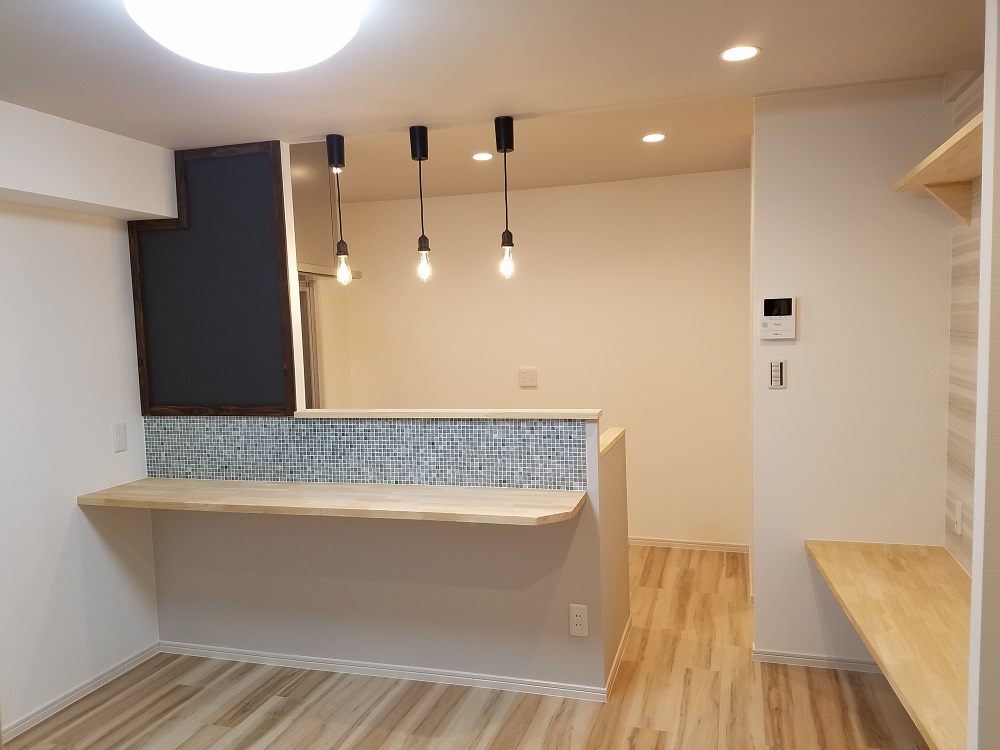 団地リノベーションの事例(キッチン)