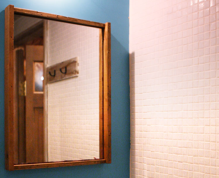木製フレームミラー制作